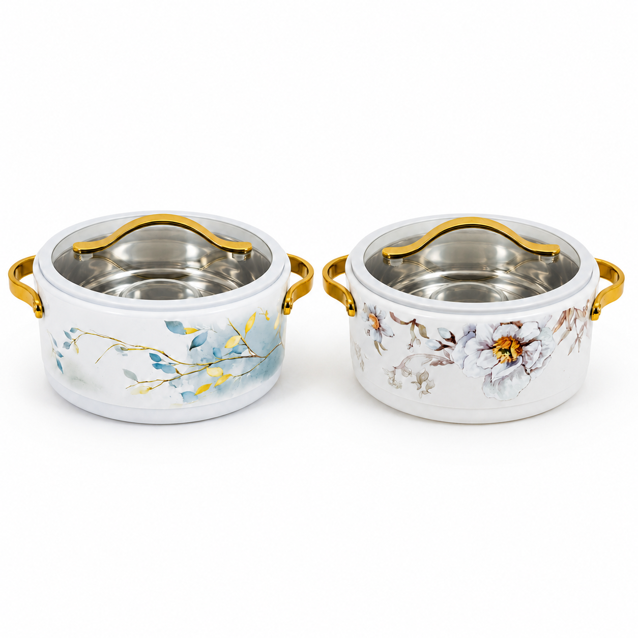 Bethany Hot pot - Glass lid - 2L - Blue and white